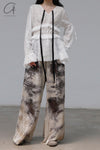 MUTEDANCE floral-dyed silk trousers MD22SS09 PM29